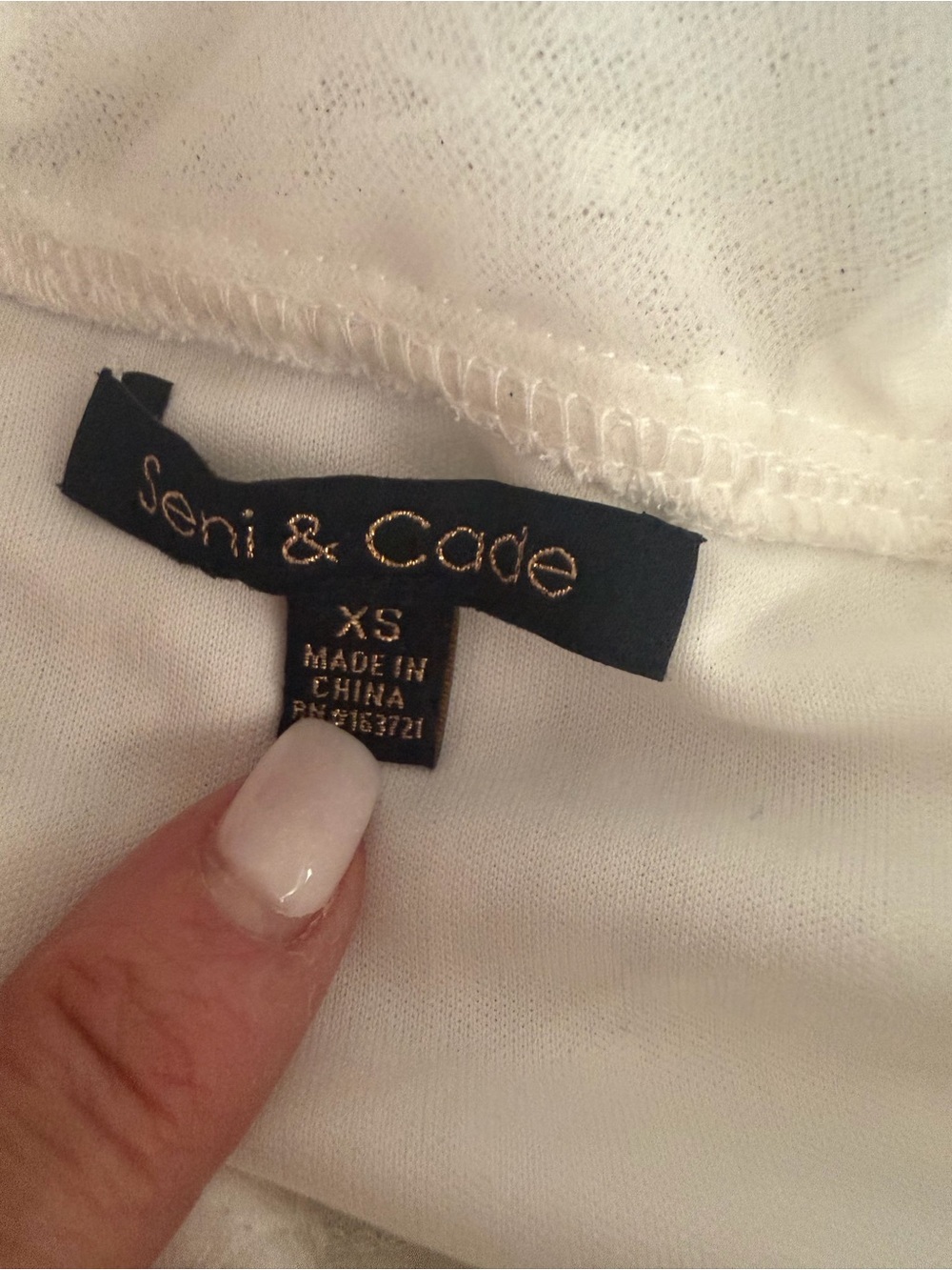 Semi & Cade White Tiered Dot Mesh Mini Dress with Tie Straps - Picture 5 of 6